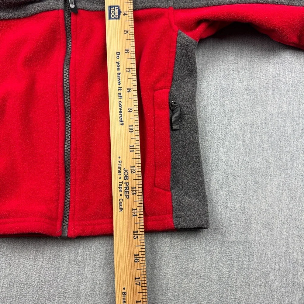 The North Face Jacket Toddler‎ Kids 3T Red Gray Fleece Full Zip Outdoor Gorpcore